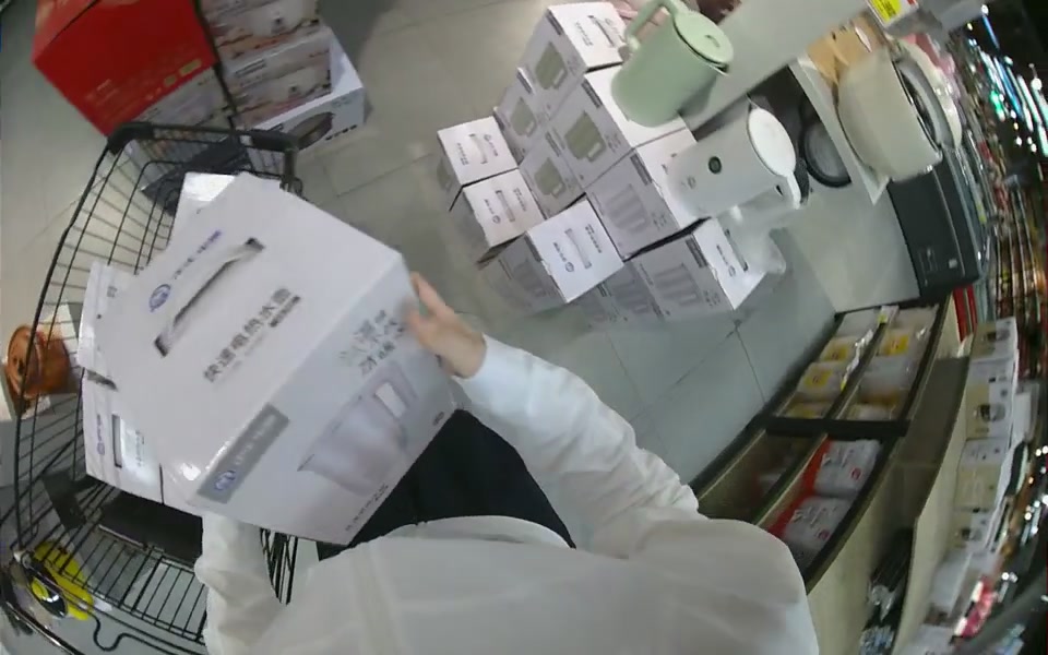 Public sample frame — retail restocking, first-person stereo